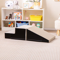 Set di gioco 2 pezzi morbido per gattonare e arrampicare, Blocchi di schiuma per gioco interno Grigio-Giocattoli educativi