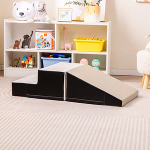 Set di gioco 2 pezzi morbido per gattonare e arrampicare, Blocchi di schiuma per gioco interno Grigio-Giocattoli educativi