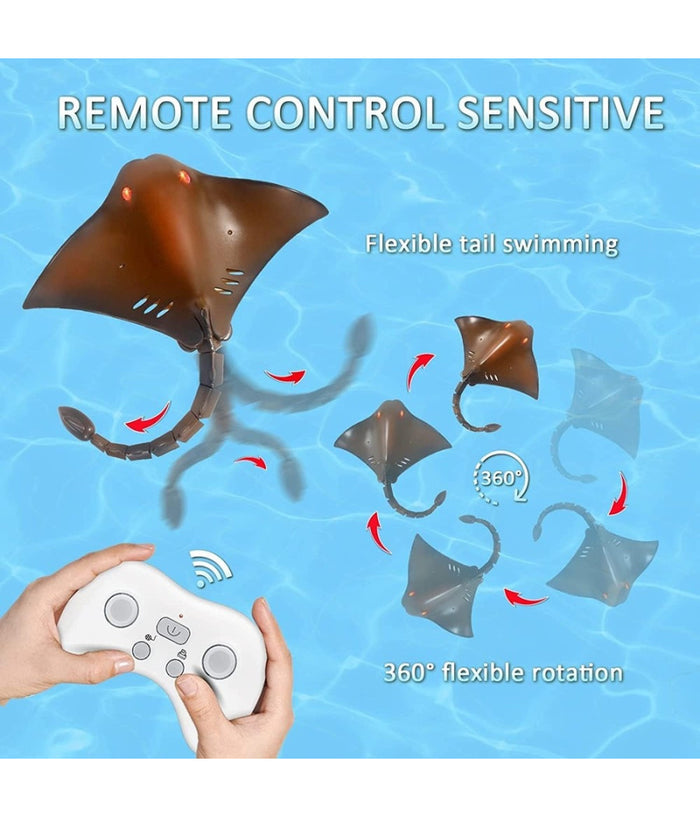 Giocattolo Devilfish Telecomandato Squalo 2.4g Rc Subacqueo Piscina Bambini Estate         