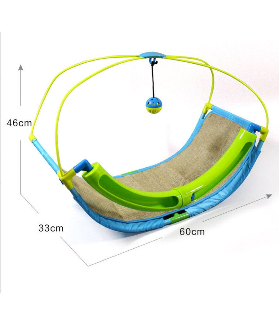 Gioco A Dondolo Per Gatto Gatti Tiragraffi Con Pallina Stimolante Rocking Roller         