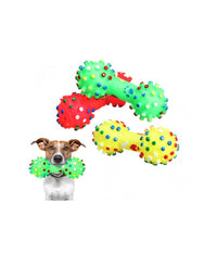 Gioco A Forma Di Osso Riportino Per Animali Domestici 16 Cm Gomma Morbida Sonoro         