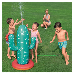 Trade Shop - Gioco Acquatico Gonfiabile Cactus Oasis Spruzza Acqua Per Bambini 74x56x104cm 52733 -