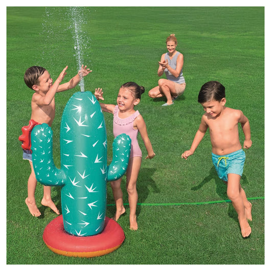 Trade Shop - Gioco Acquatico Gonfiabile Cactus Oasis Spruzza Acqua Per Bambini 74x56x104cm 52733 -