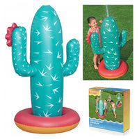Trade Shop - Gioco Acquatico Gonfiabile Cactus Oasis Spruzza Acqua Per Bambini 74x56x104cm 52733 -