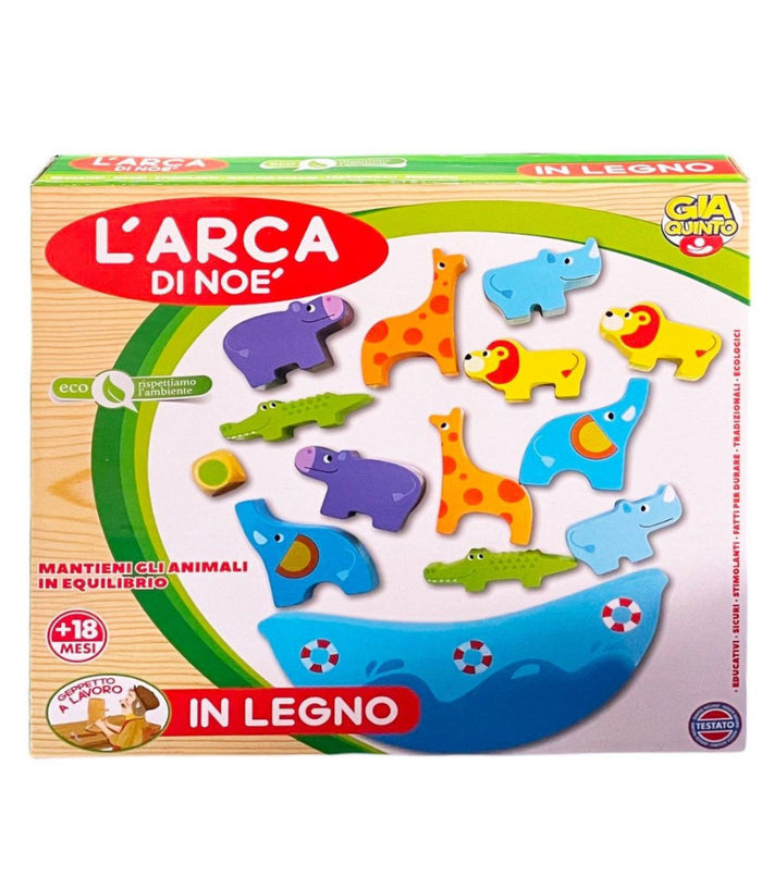 Gioco Arca Di Noè In Legno Animali Gioco Per Bambini Educativo Abilità  Età  18+         