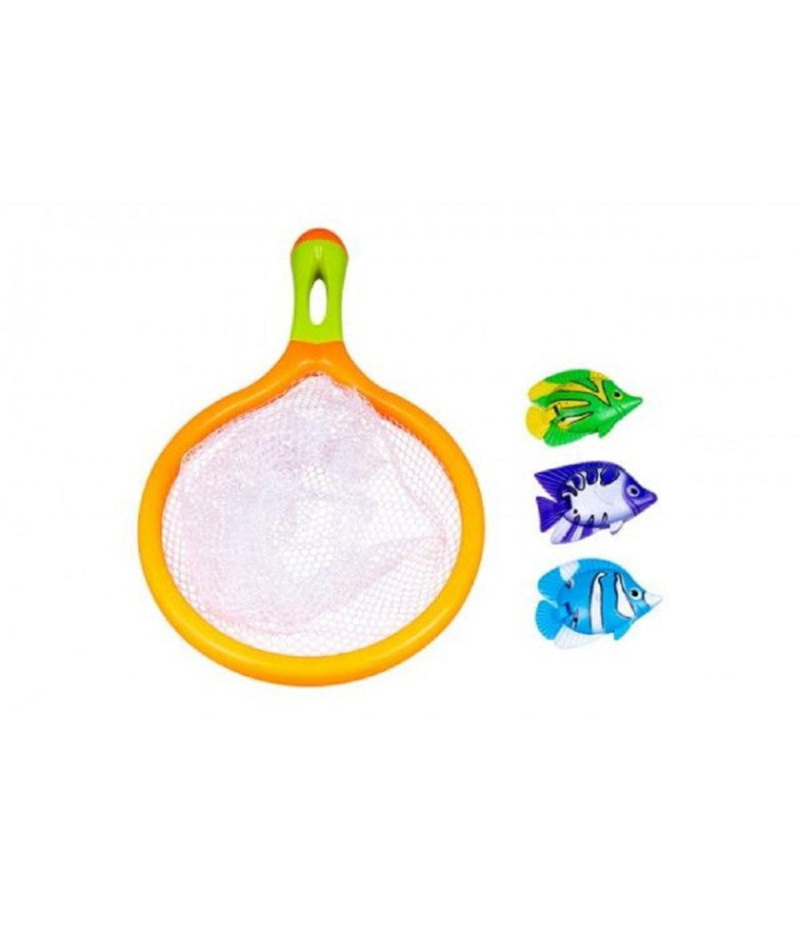 Gioco Bambini Vasca Da Bagno Piscina Retino Pesca Pesci Con 6 Pesciolini 6563031         