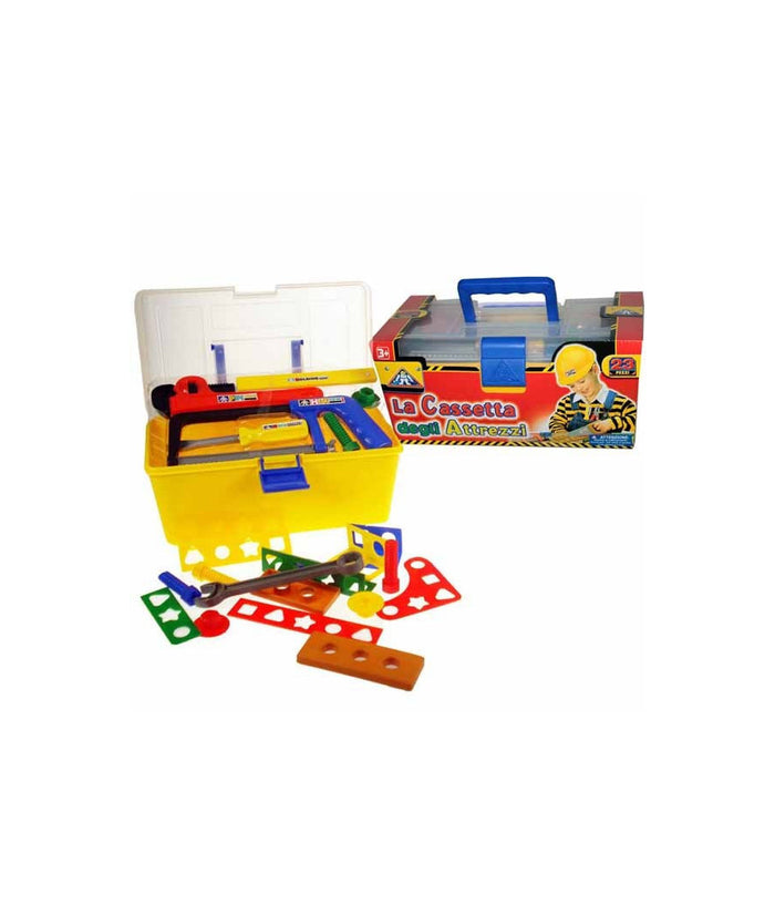 Gioco Cassetta Degli Attrezzi Da Lavoro Da 23 Pezzi Giocattolo In Plastica 36+         