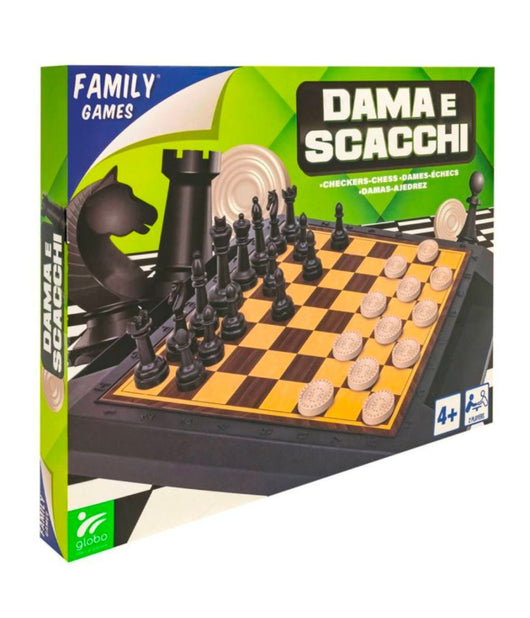Gioco Da Tavolo Family Games Dama E Scacchi 2 In 1 Per Tutta La Famiglia Età  4+         