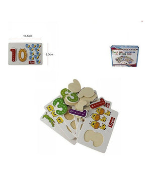 Gioco Educativo Puzzle Legno Bambini Imparare Inglese Numeri Animali 64978         