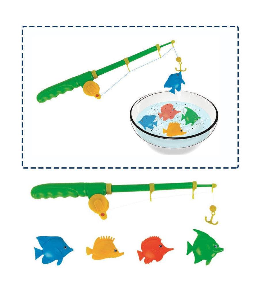 Gioco Giocattolo Che Bello Pescare Canna Da Pesca 4 Pesciolini Bambini         