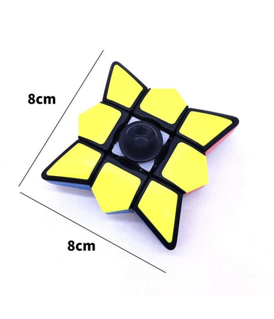 Gioco Giocattolo Cubo Di Rubik Ruotante Fidget Finger Spinner Ruota A 360° 3+         