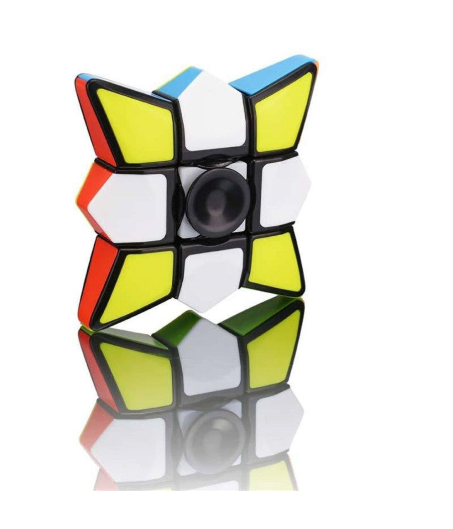Gioco Giocattolo Cubo Di Rubik Ruotante Fidget Finger Spinner Ruota A 360° 3+         