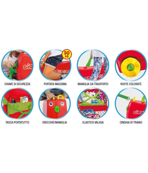 Trade Shop - Gioco Girandolone Valigia Con Pennarelli Stickers Gioco Memo Carte Mitama Rosa -