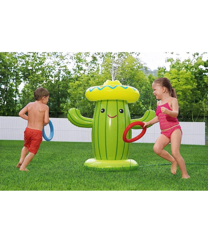 Trade Shop - Gioco Spruzza Acqua A Forma Di Cactus Per Bambini 2 Anni+ 105x60 Cm Estate 52381 -        