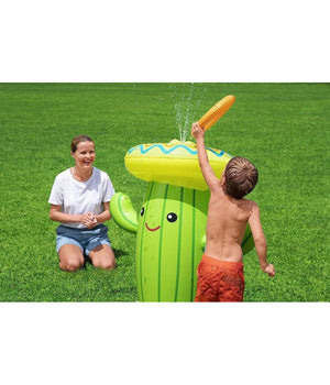 Trade Shop - Gioco Spruzza Acqua A Forma Di Cactus Per Bambini 2 Anni+ 105x60 Cm Estate 52381 -        