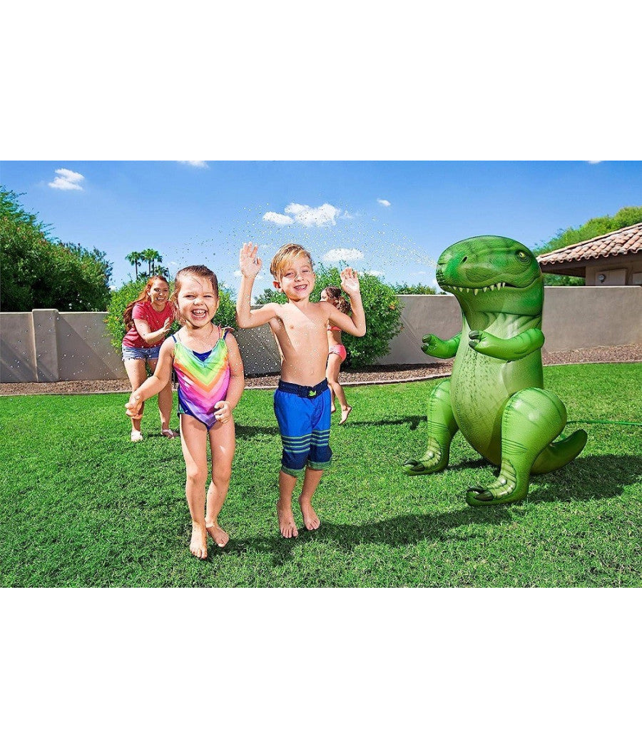 Gioco Spruzza Acqua A Forma Di Dinosauro 9x75x122cm Bambini 3 Anni Giardino 52294         