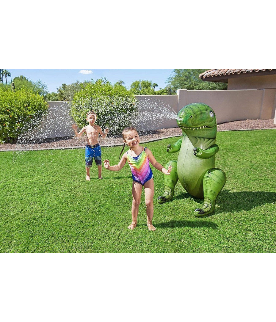 Gioco Spruzza Acqua A Forma Di Dinosauro 9x75x122cm Bambini 3 Anni Giardino 52294         