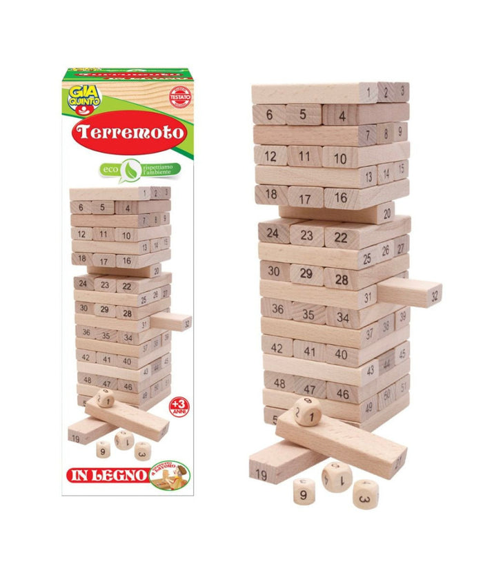 Gioco Terremoto In Legno Gioco Per Bambini Torre Gioco Educativo Abilità  Età  3+         