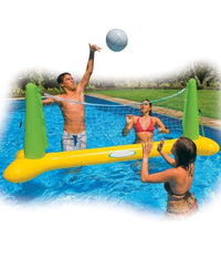 Gioco Volleyball Pallavolo Rete Gonfiabile E Pallone Da Piscina 239 X 64 X 91 Cm         