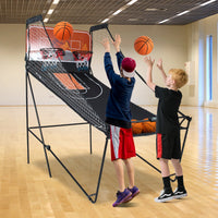 Gioco da arcade basket pieghevole macchina per canestro da basket per bambini con 8 modalit¨¤, Gioco arcade basket a doppio-Giocattoli sportivi