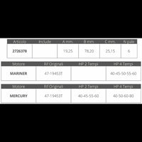 GIR. MARINER/MERCURY 2/4T 40/80 HP