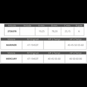 GIR. MARINER/MERCURY 2/4T 40/80 HP