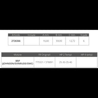 GIRANTE EVINRUDE 2T 25,30,35,40HP