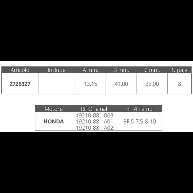 GIRANTE HONDA 4T 5-7,5-8-10 HP