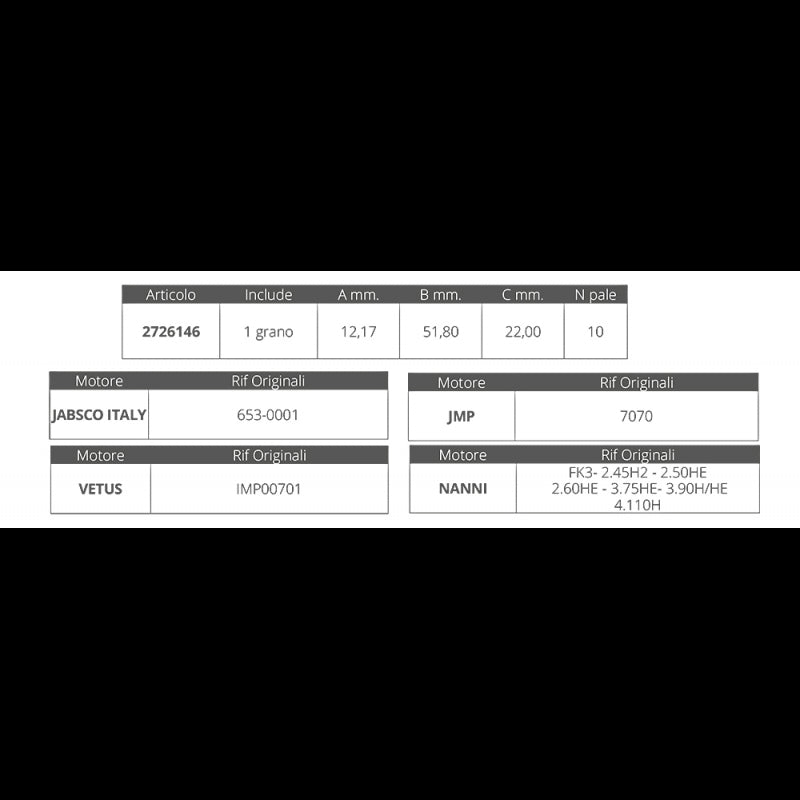 GIR. JABSCO RIF.OR18653 VETUS 00701