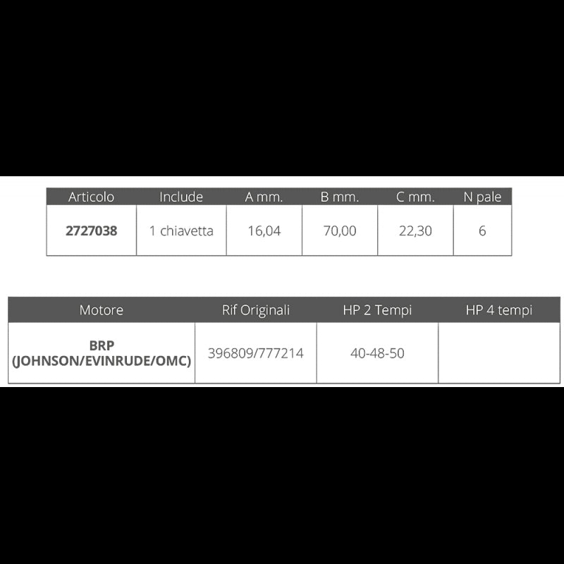 GIRANTE JOHNSON/EV. 2T 40-48-50 HP