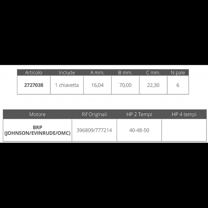 GIRANTE JOHNSON/EV. 2T 40-48-50 HP