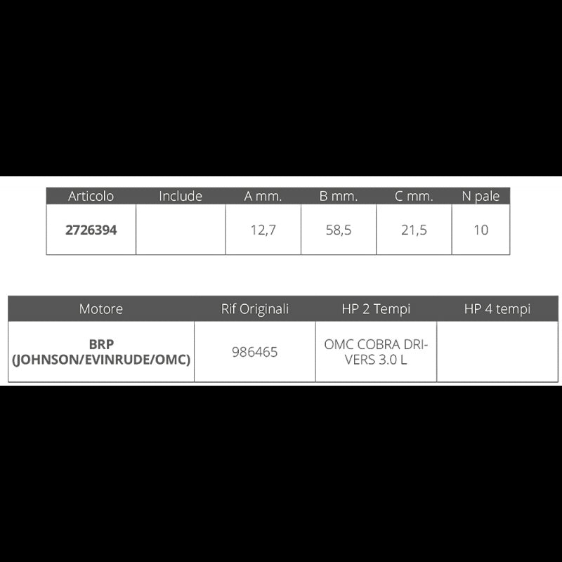 GIRANTE JOHNSON RIF.OR.9864