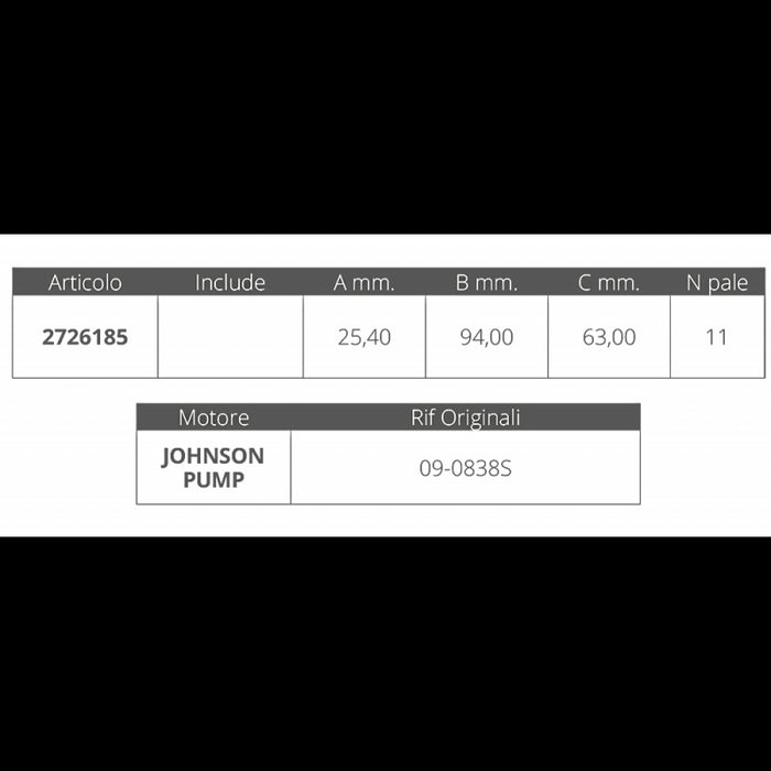 GIRANTE JONHNSON RIF.OR.09-838S