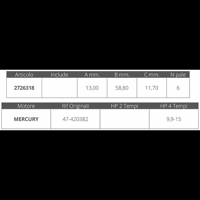 GIRANTE MERCURY 4T 9,9-15 HP