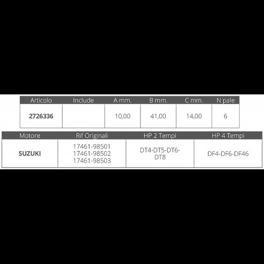 GIRANTE SUZUKI 2T 2-2,2-4-5-6-8 HP