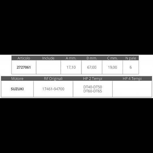 GIRANTE SUZUKI 2T DT 40-50-60-65