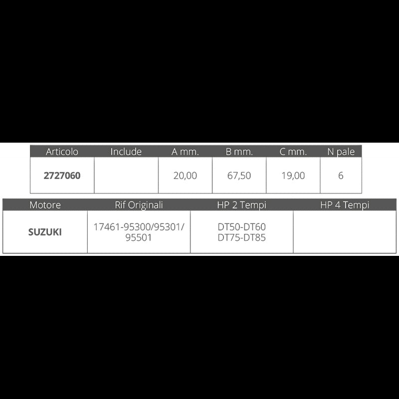 GIRANTE SUZUKI 2T DT50-60-75-85