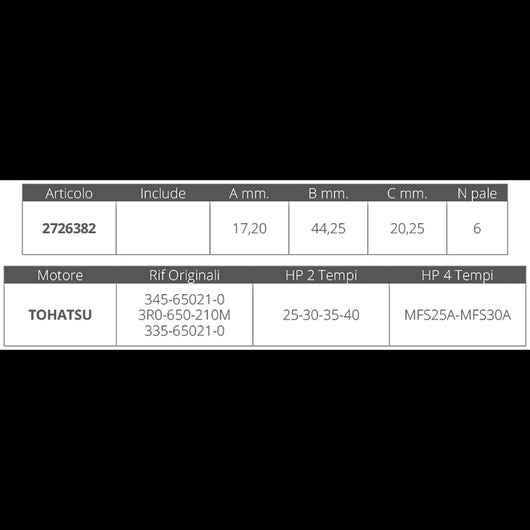GIRANTE TOHATSU 2T 25-30 HP