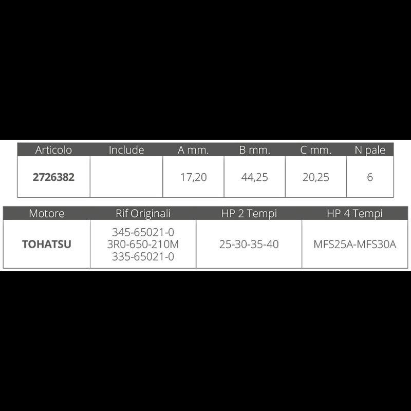 GIRANTE TOHATSU 2T 25-30 HP