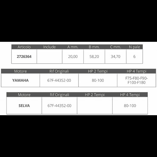 GIRANTE YAMAHA/SELVA 4T 80-100 HP