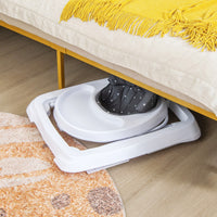 Girello pieghevole per bambini con ruote altezza regolabile su 3 livelli, Girello per l'apprendimento Grigio-Primi passi