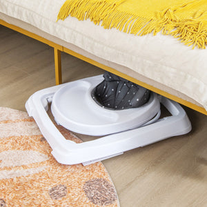 Girello pieghevole per bambini con ruote altezza regolabile su 3 livelli, Girello per l'apprendimento Grigio-Primi passi