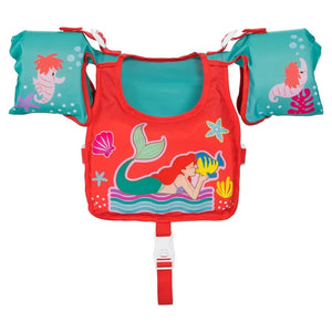 Trade Shop - Giubbetto Salvagente Nuoto Sirenetta Ariel Gilet Con Braccioli Bambini 3-6 Anni ‎9101i -