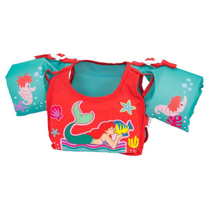Trade Shop - Giubbetto Salvagente Nuoto Sirenetta Ariel Gilet Con Braccioli Bambini 3-6 Anni ‎9101i -