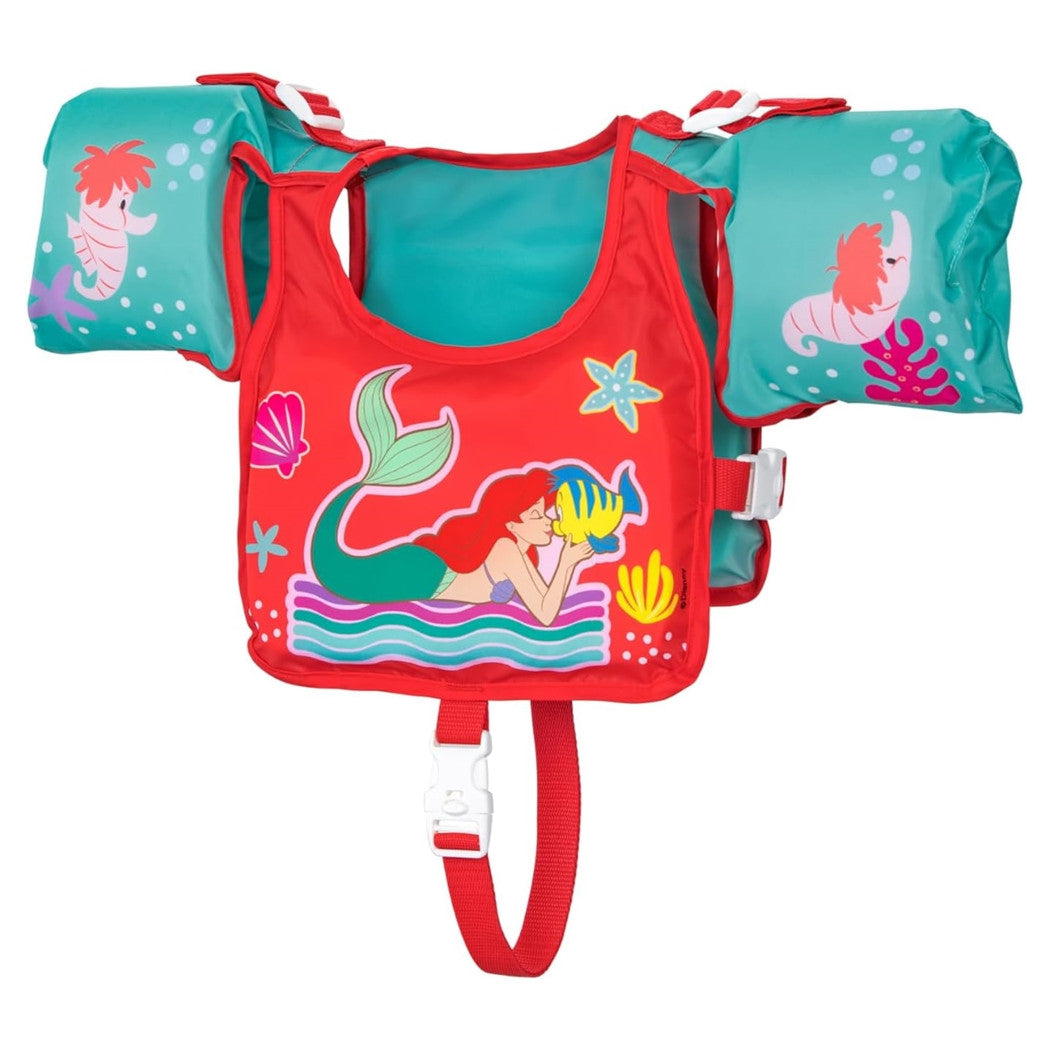 Trade Shop - Giubbetto Salvagente Nuoto Sirenetta Ariel Gilet Con Braccioli Bambini 3-6 Anni ‎9101i -