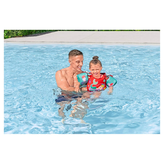 Trade Shop - Giubbetto Salvagente Nuoto Sirenetta Ariel Gilet Con Braccioli Bambini 3-6 Anni ‎9101i -