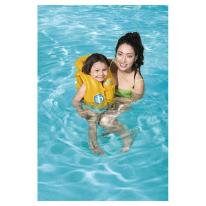 Trade Shop - Giubbotto Da Nuoto Gonfiabile Per Bambini Piccoli Galleggiamento 51x46cm Giallo 019948 -
