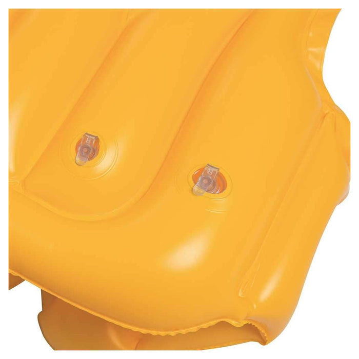 Trade Shop - Giubbotto Da Nuoto Gonfiabile Per Bambini Piccoli Galleggiamento 51x46cm Giallo 019948 -