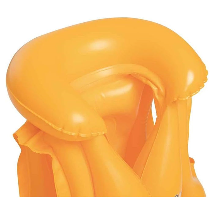 Trade Shop - Giubbotto Da Nuoto Gonfiabile Per Bambini Piccoli Galleggiamento 51x46cm Giallo 019948 -