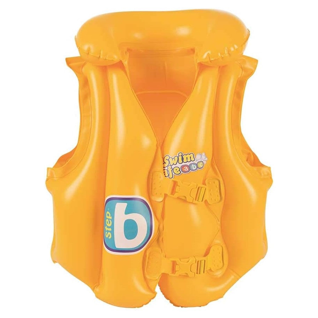 Trade Shop - Giubbotto Da Nuoto Gonfiabile Per Bambini Piccoli Galleggiamento 51x46cm Giallo 019948 -